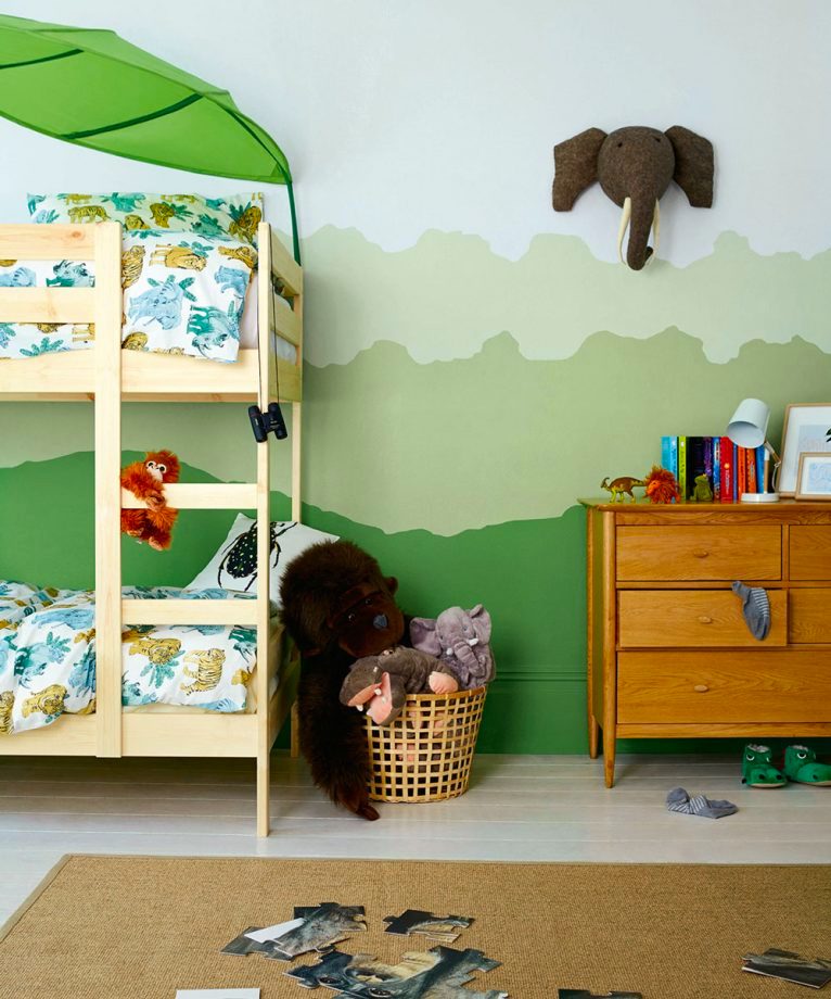 çocuk odası dekorasyon fikirleri yeşil