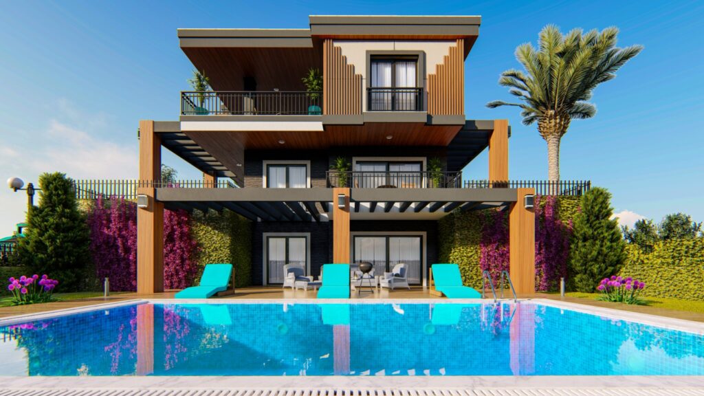 Bahçeli villa resimleri