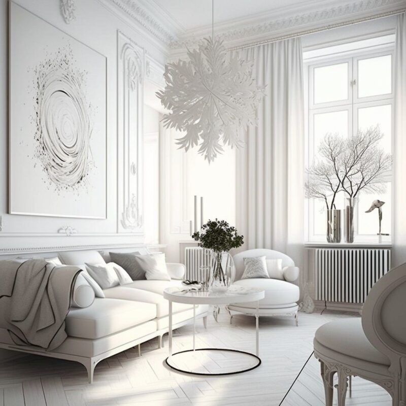 Beyaz Salon Dekorasyonu - Güzel Oldu