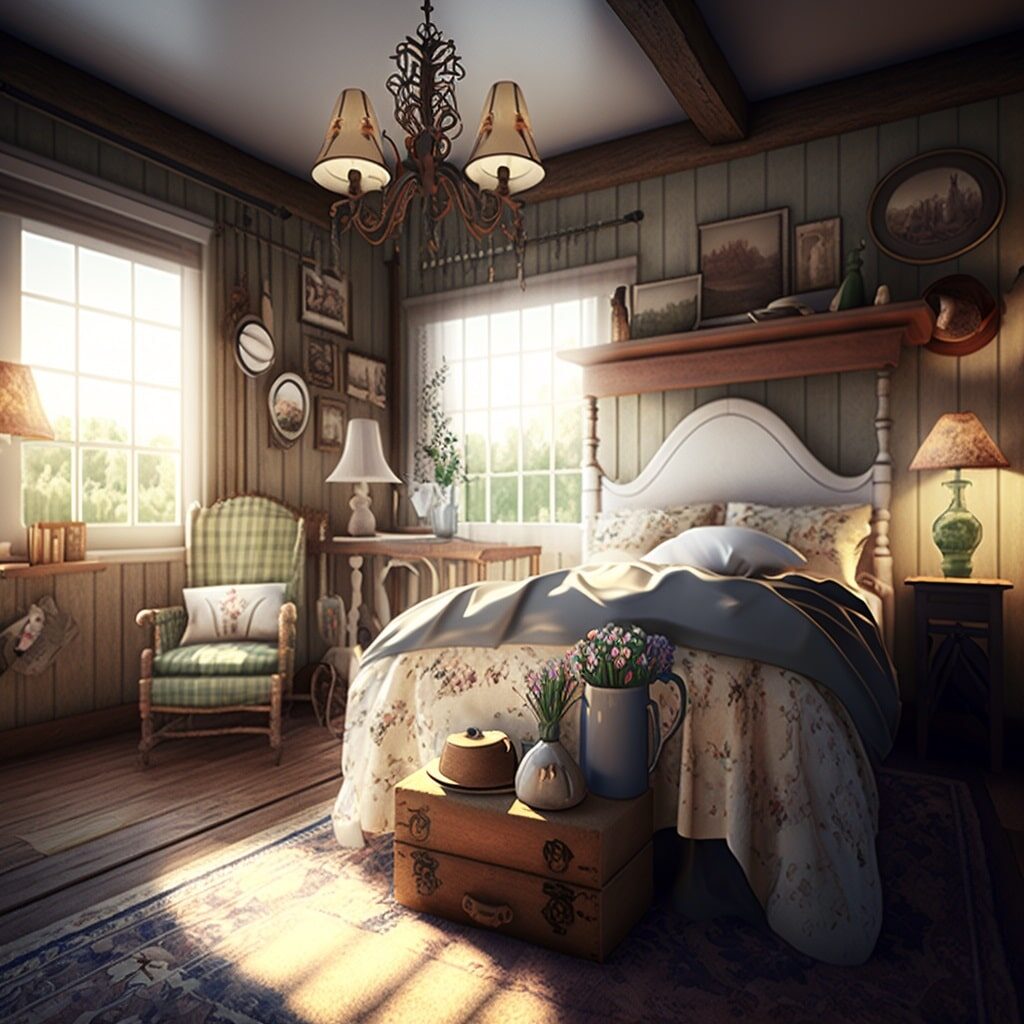 Country mobilya yatak odası modelleri