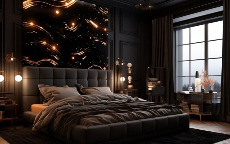 Siyah Yatak Odası Dekorasyonu