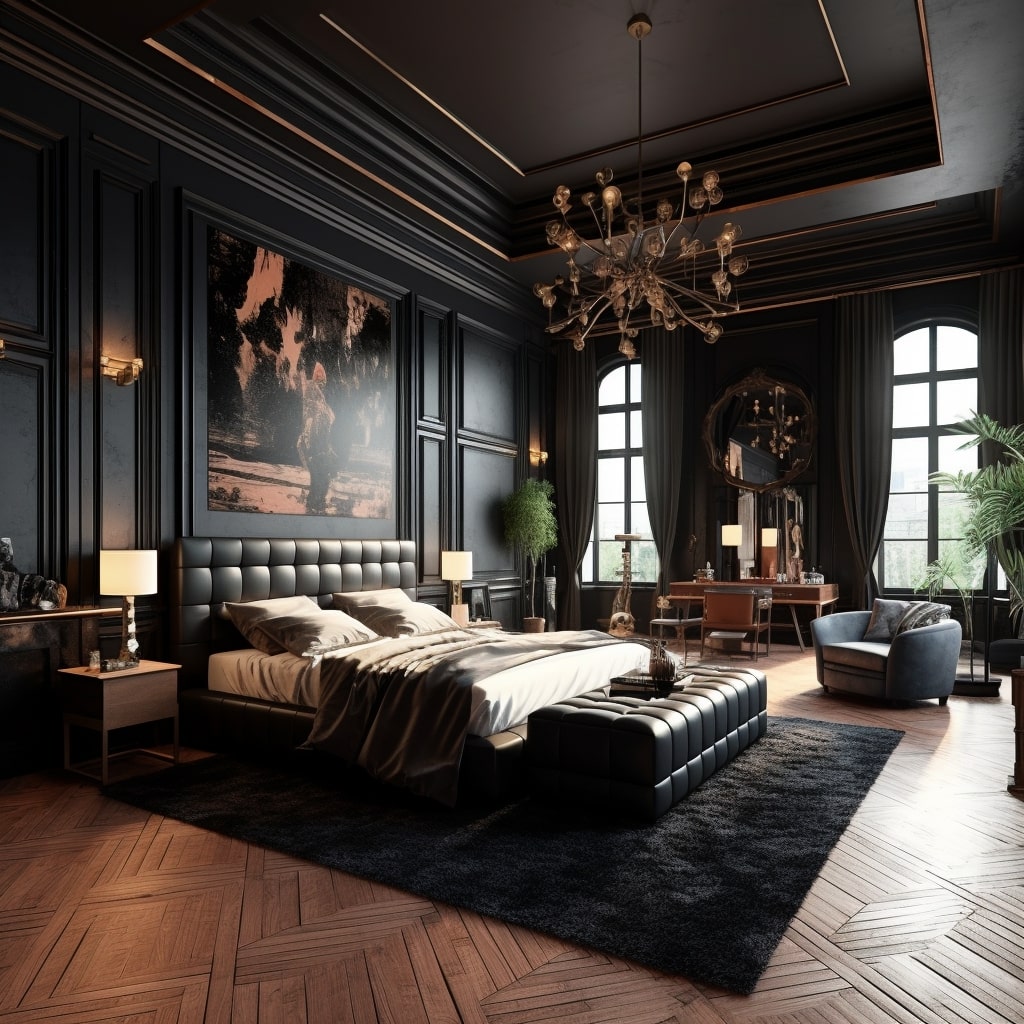 Siyah Yatak Odası Dekorasyonu Örnekleri