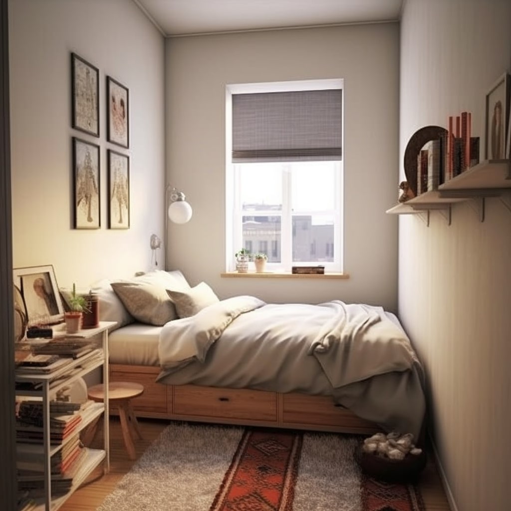 Tek Kişilik Küçük Yatak Odası Dekorasyonu Fikirleri